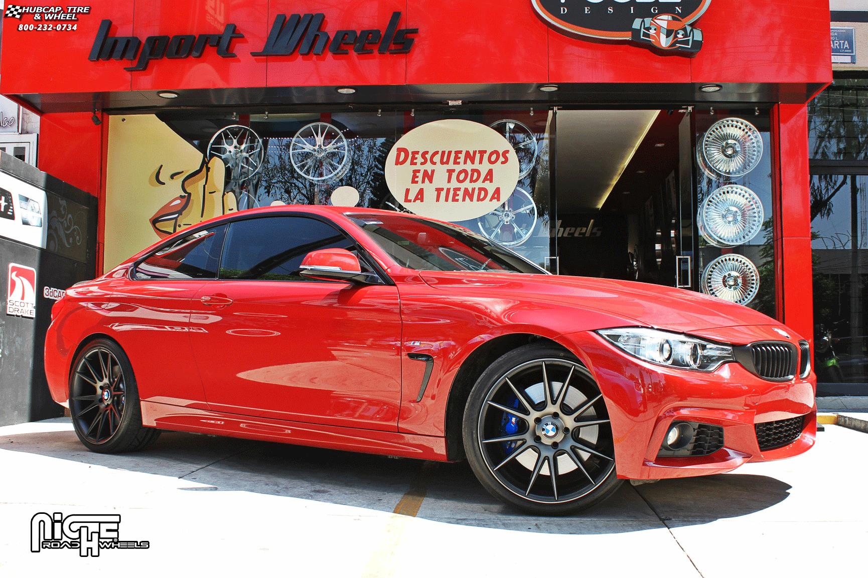 vehicle gallery/bmw 435i niche vicenza m153 20x9  Black & Machined with Dark Tint wheels and rims