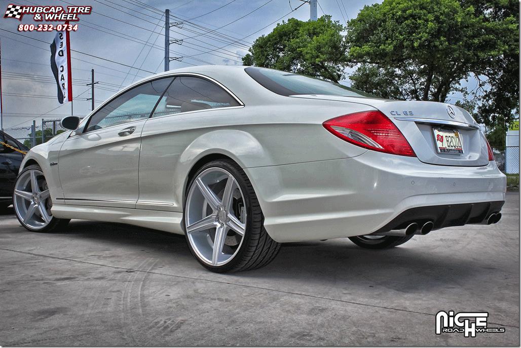 vehicle gallery/mercedes benz cl63 niche apex m125  Silver & Machined wheels and rims