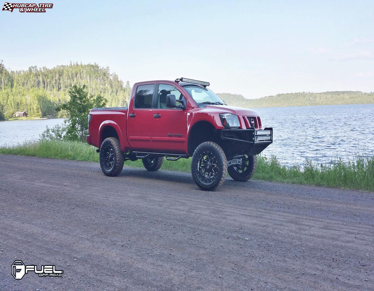 vehicle gallery/nissan titan fuel lethal d567 20X10  Black & Milled wheels and rims