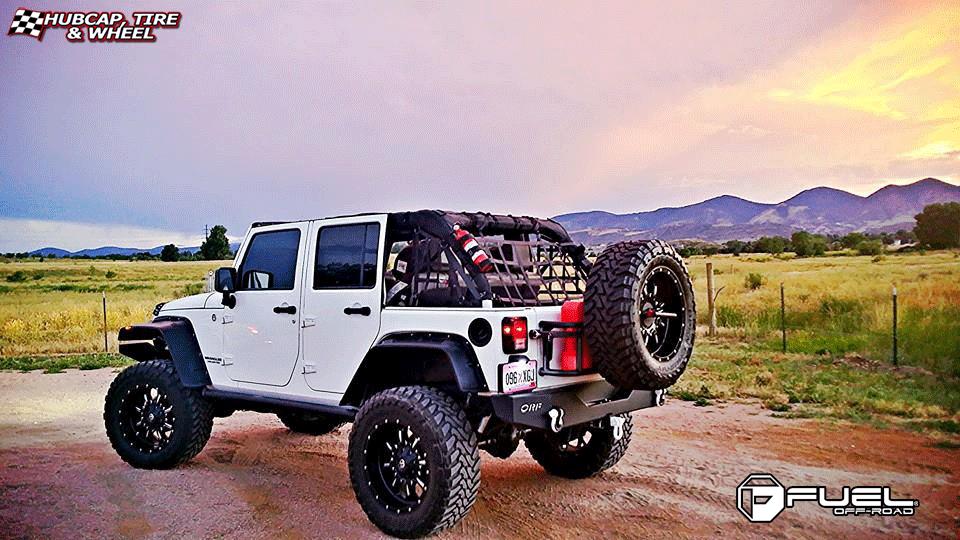 vehicle gallery/jeep wrangler fuel krank d517 0X0  Matte Black & Milled wheels and rims