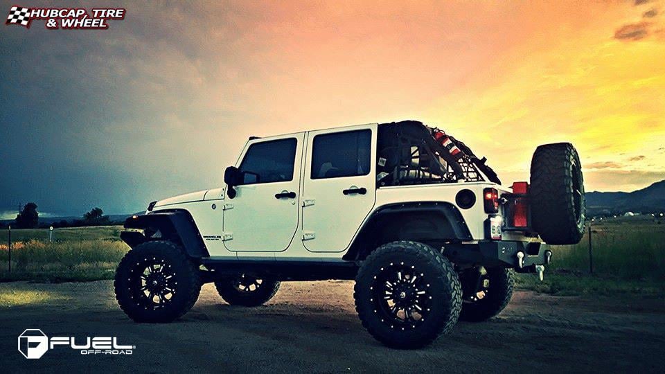 vehicle gallery/jeep wrangler fuel krank d517 0X0  Matte Black & Milled wheels and rims