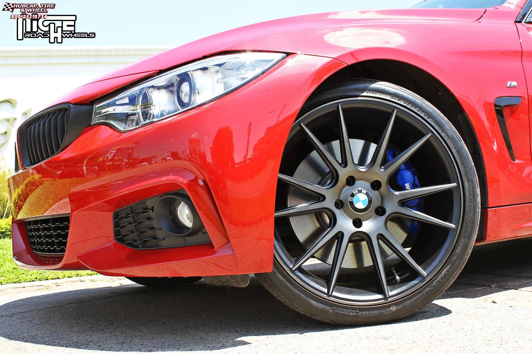 vehicle gallery/bmw 435i niche vicenza m153 20x9  Black & Machined with Dark Tint wheels and rims