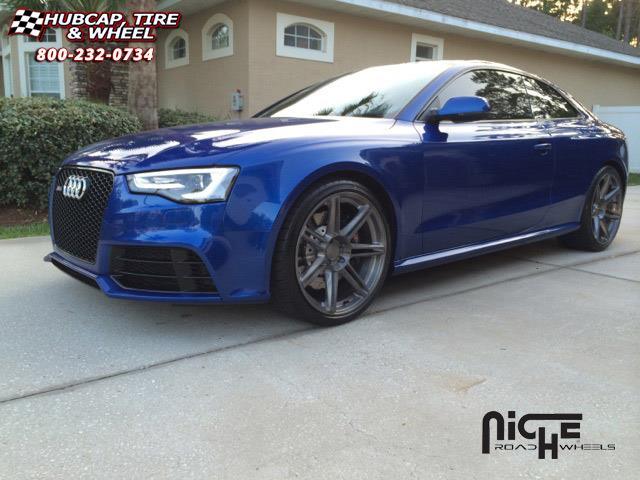 vehicle gallery/audi rs5 niche lucerne  Gloss White, Machined wheels and rims