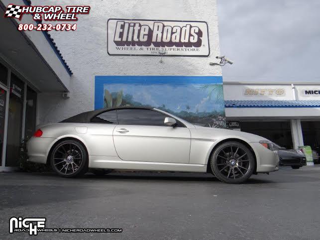 vehicle gallery/bmw 650i niche vicenza m153 20x9  Black & Machined with Dark Tint wheels and rims