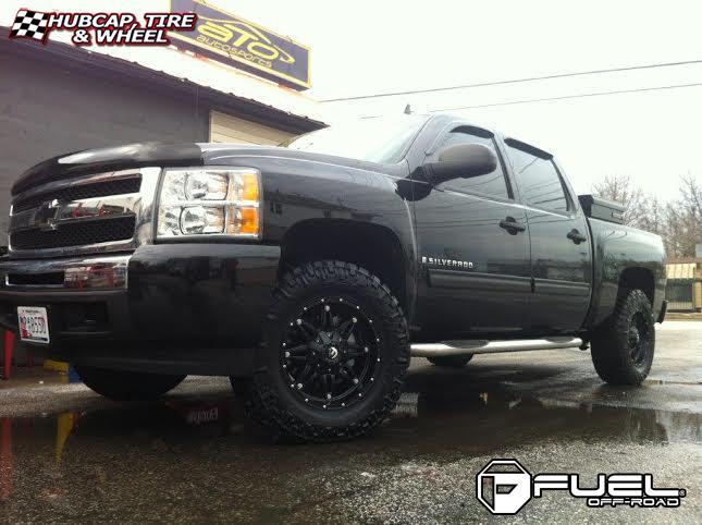vehicle gallery/chevrolet silverado fuel hostage d531 0X0  Matte Black wheels and rims