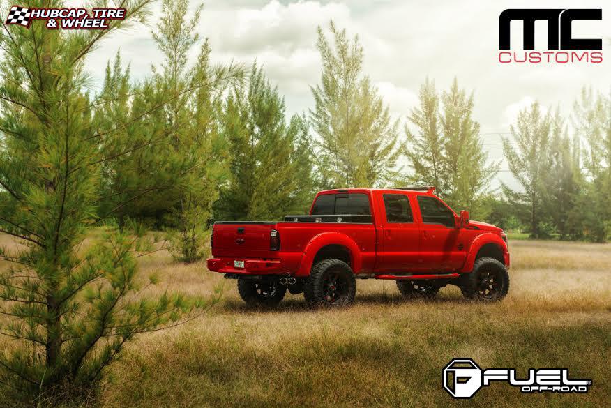 vehicle gallery/ford f 250 fuel nutz d251 0X0  Matte Black & Milled wheels and rims