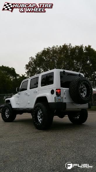 vehicle gallery/jeep wrangler fuel renegade d265 0X0  Black & milled center, gloss black outer wheels and rims