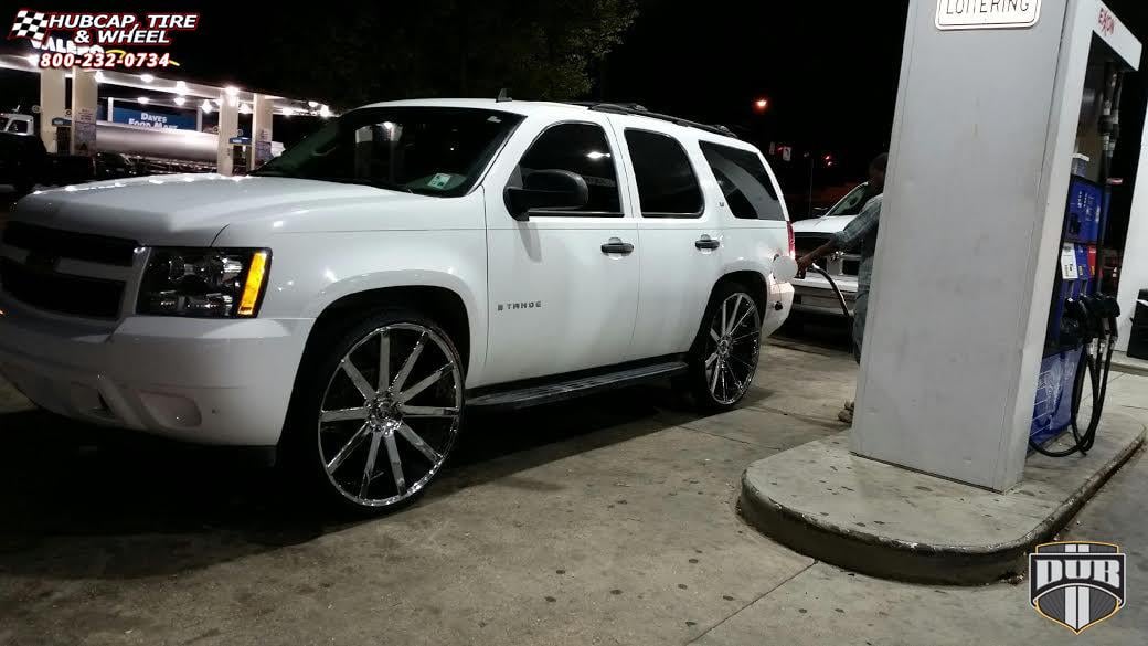 vehicle gallery/chevrolet tahoe dub shot calla s120  Chrome wheels and rims