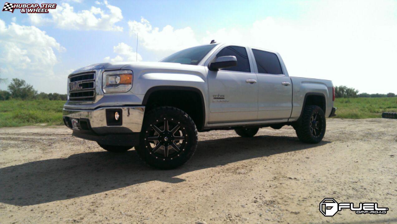 vehicle gallery/gmc sierra fuel maverick d538 0X0  Black & Milled wheels and rims