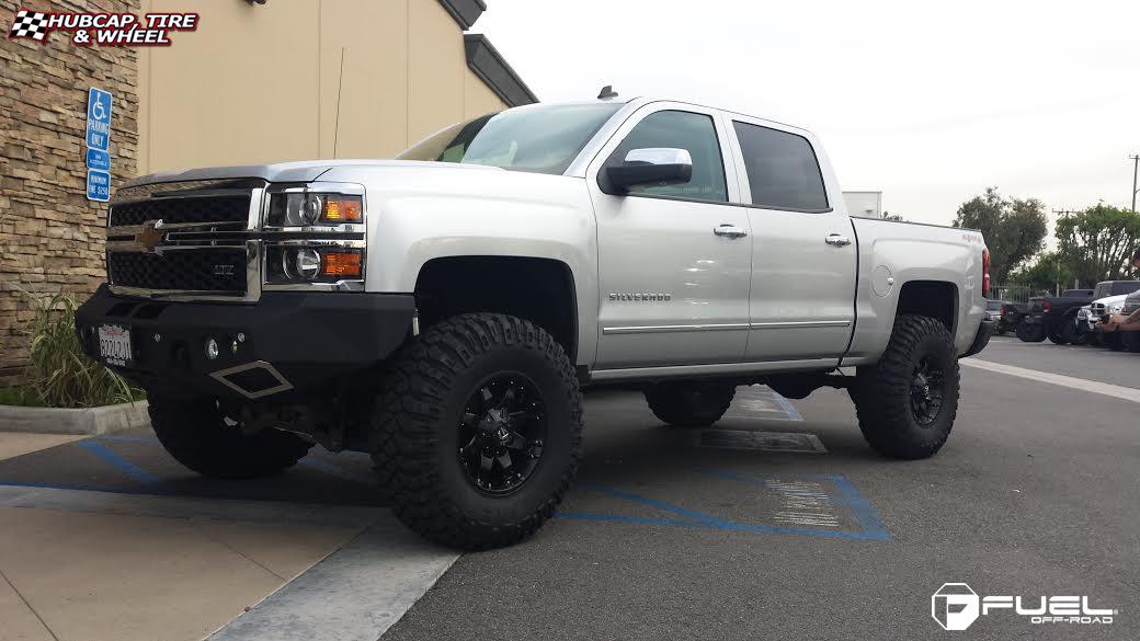 vehicle gallery/chevrolet silverado fuel octane d509 0X0  Matte Black wheels and rims