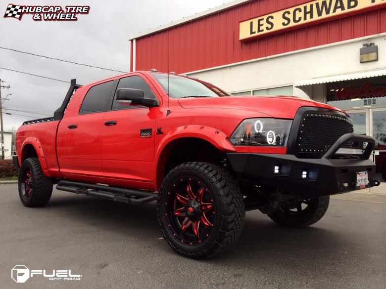 vehicle gallery/dodge ram fuel lethal d267 0X0  Black & Milled | Gloss Black Lip wheels and rims