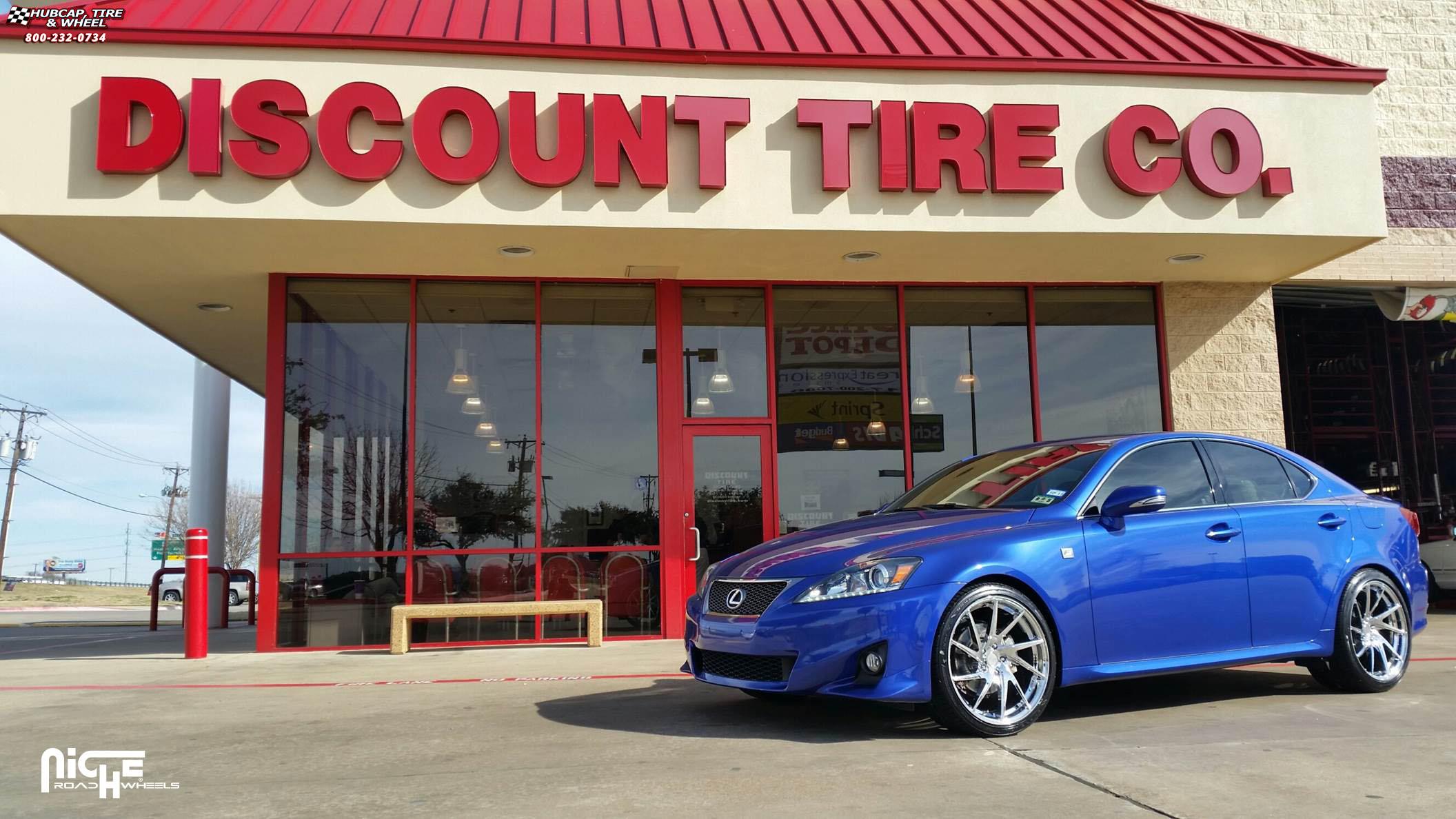 vehicle gallery/lexus is250 niche invert h73  Brushed with Chrome Lip wheels and rims