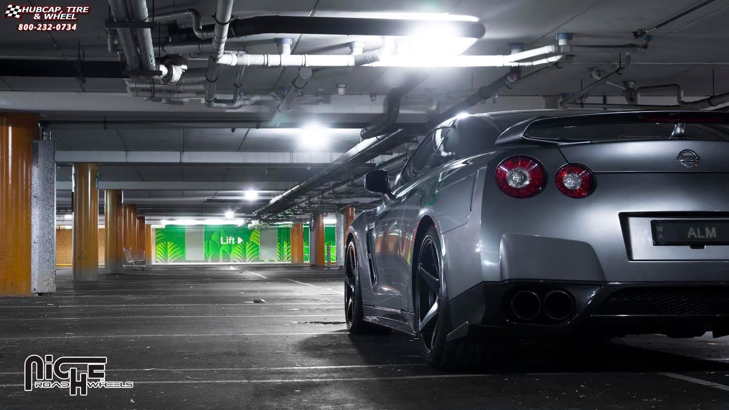 vehicle gallery/nissan gt r niche gt 5 m133  Satin Black wheels and rims