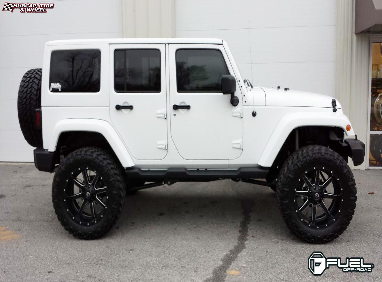 vehicle gallery/jeep wrangler fuel maverick d538 0X0  Black & Milled wheels and rims