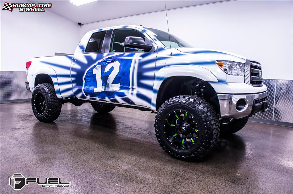 vehicle gallery/toyota tundra fuel nutz d251 20X12  Matte Black & Milled wheels and rims