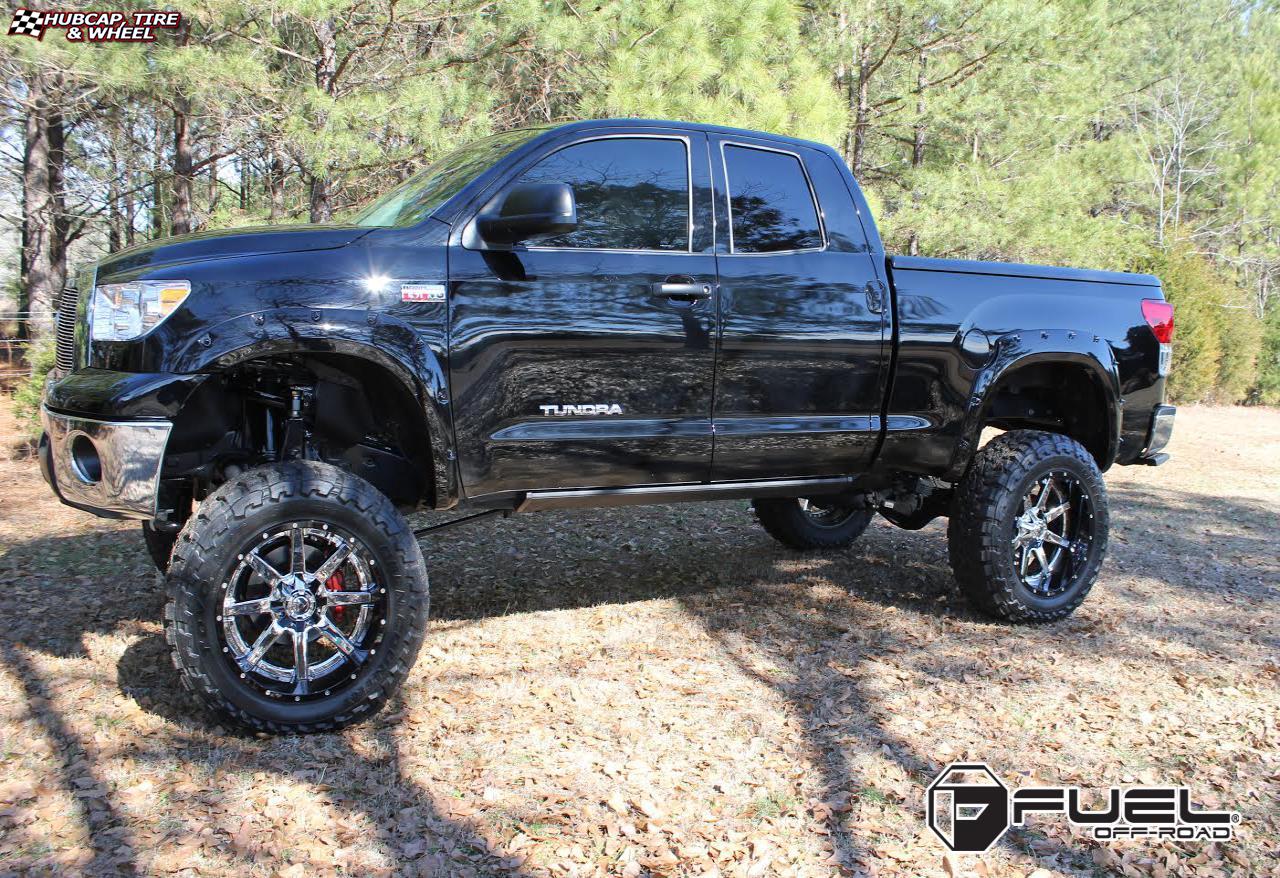 vehicle gallery/toyota tundra fuel maverick d260 22X12  Chrome with Gloss Black Lip wheels and rims