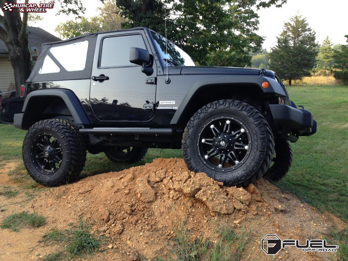vehicle gallery/jeep wrangler fuel hostage d531 0X0  Matte Black wheels and rims