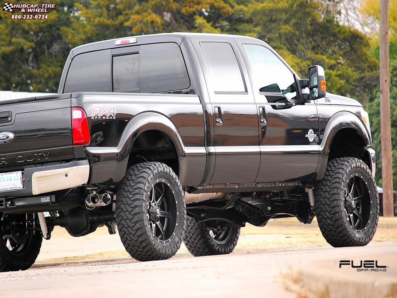 vehicle gallery/ford f 250 fuel maverick d538 0X0  Black & Milled wheels and rims