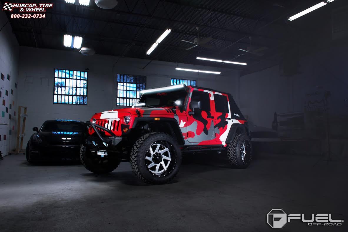 vehicle gallery/jeep wrangler fuel renegade d263 0X0  Chrome center, gloss black outer wheels and rims