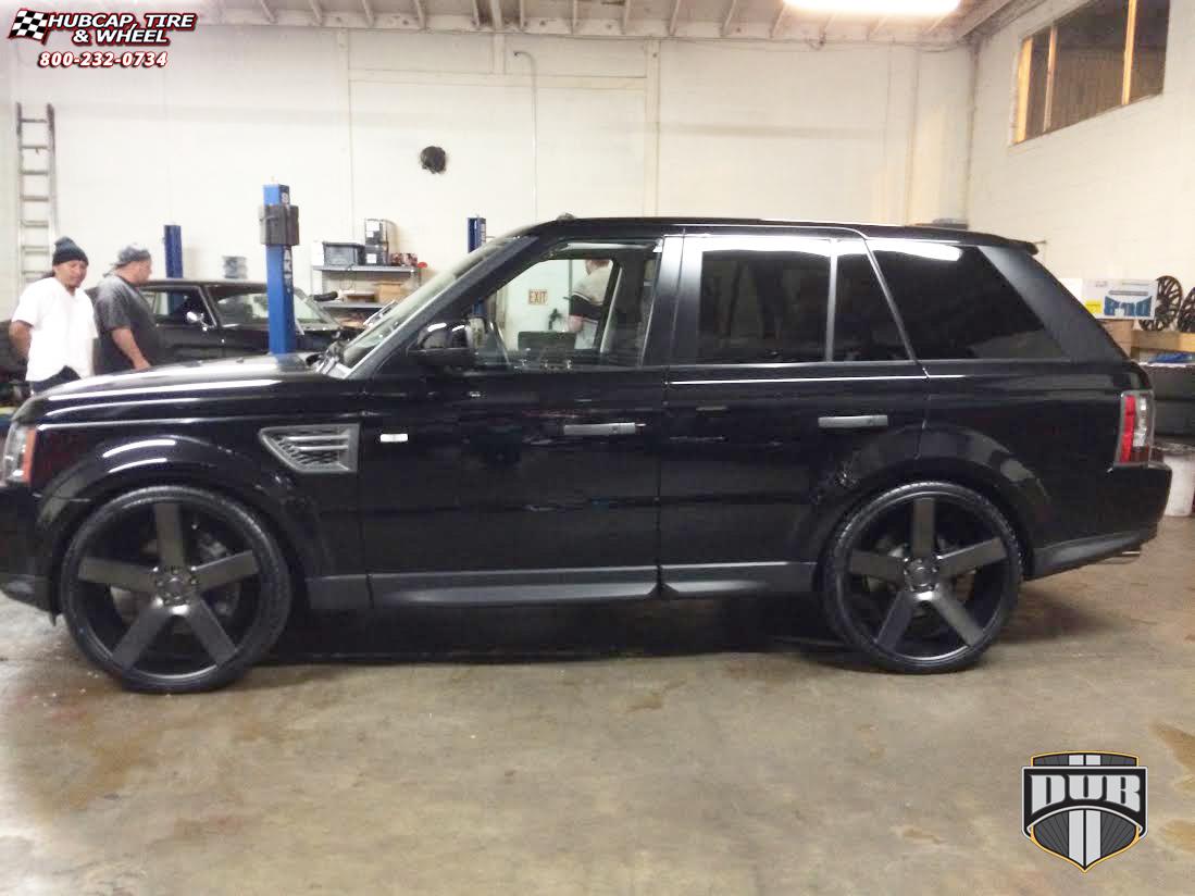 vehicle gallery/land rover range rover sport dub baller s116  Black & Machined with Dark Tint wheels and rims
