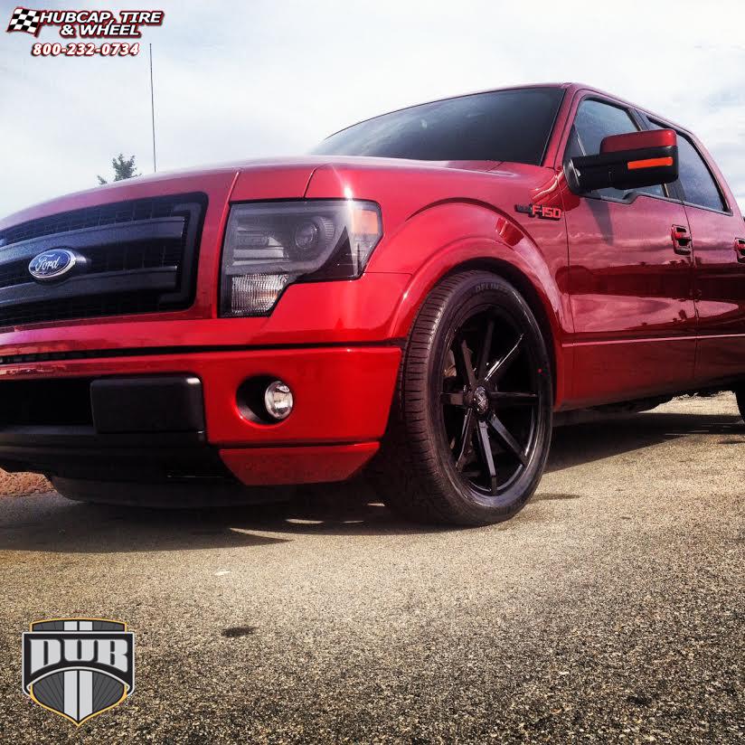vehicle gallery/ford f 150 dub push s109  Gloss Black & Milled wheels and rims