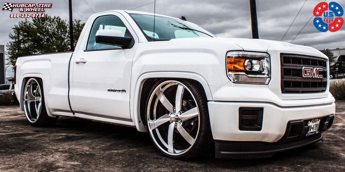 vehicle gallery/gmc sierra us mags torque 6 u462 26X9  Polished wheels and rims