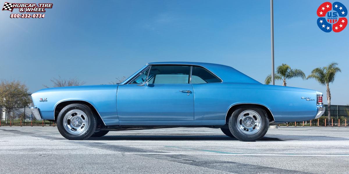vehicle gallery/chevrolet chevelle us mags indy u101 15X7  Polished wheels and rims