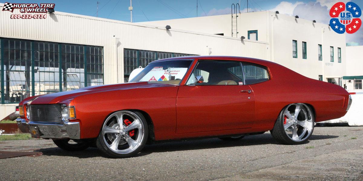 vehicle gallery/chevrolet chevelle us mags milner u514 concave 20X9  Polished wheels and rims