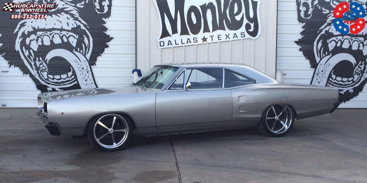 vehicle gallery/dodge coronet us mags mopar u439 19X8  Gloss Black | Hi Luster Polished wheels and rims