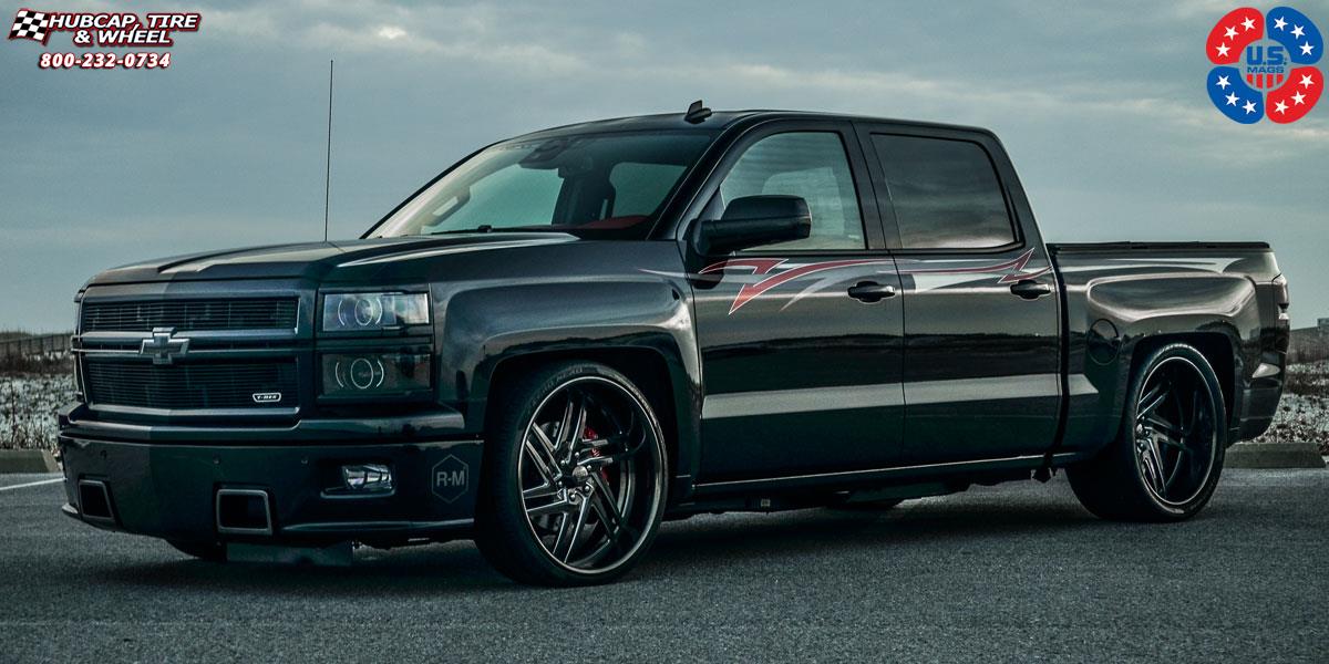 vehicle gallery/chevrolet silverado us mags nemesis 6 u464 24X9  Polished wheels and rims