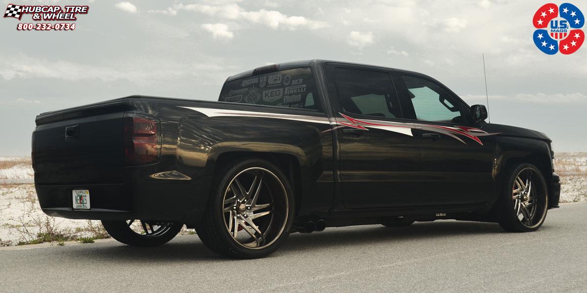 vehicle gallery/chevrolet silverado us mags nemesis 6 u464 24X9  Polished wheels and rims