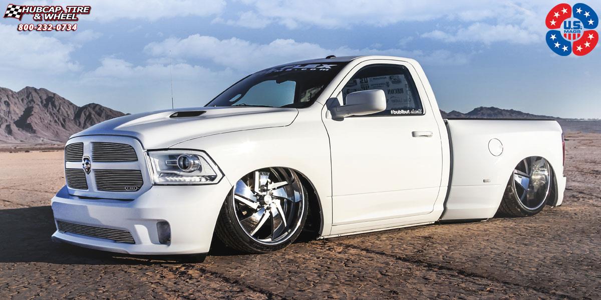 vehicle gallery/ram 1500 us mags phantom u567 24X10  Brushed and Polished wheels and rims