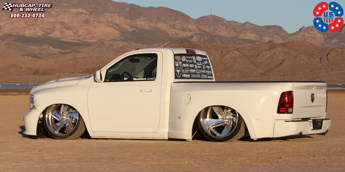 vehicle gallery/ram 1500 us mags phantom u567 24X10  Brushed and Polished wheels and rims