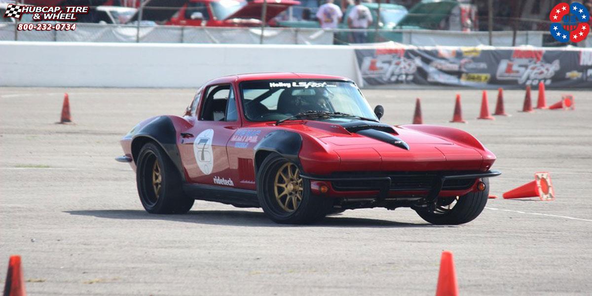 vehicle gallery/chevrolet corvette us mags pt.2 u702 18X11  Matte Gold Center | Matte Black Lip wheels and rims