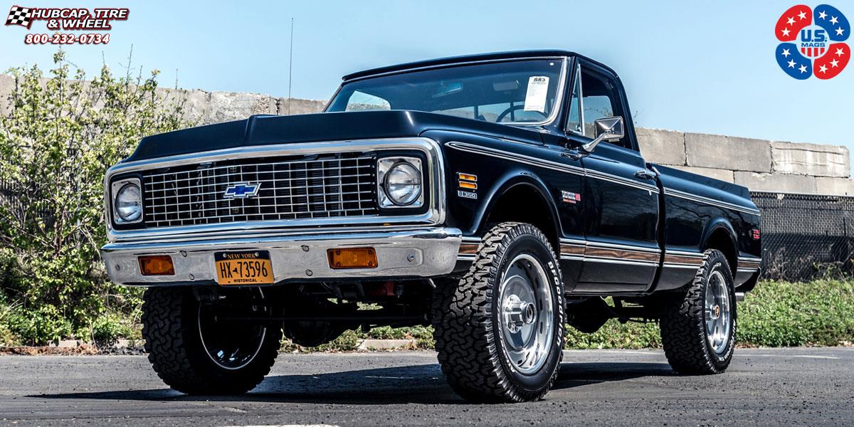 vehicle gallery/chevrolet c10 us mags sierra u399 6 lug 20X9  Crushed Silver | Polished Lip wheels and rims