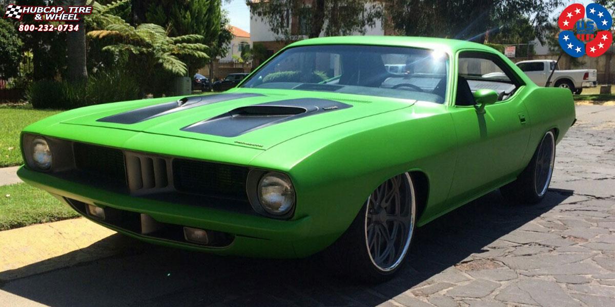 vehicle gallery/plymouth cuda us mags rambler u425 20X9  Antracite w/ Polished Lip wheels and rims