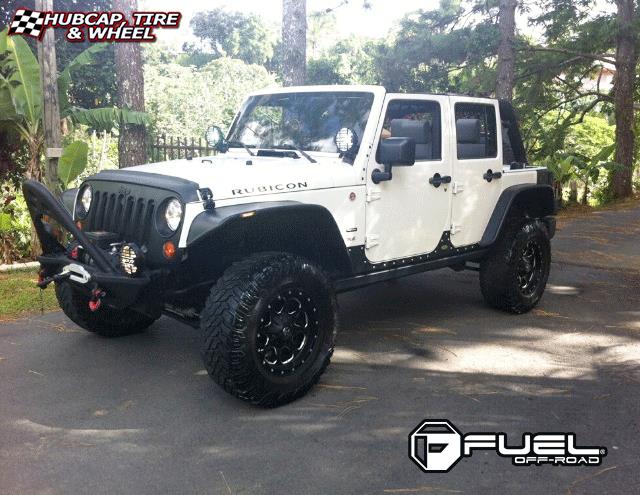 vehicle gallery/jeep wrangler fuel boost d534 0X0  Matte Black & Milled wheels and rims