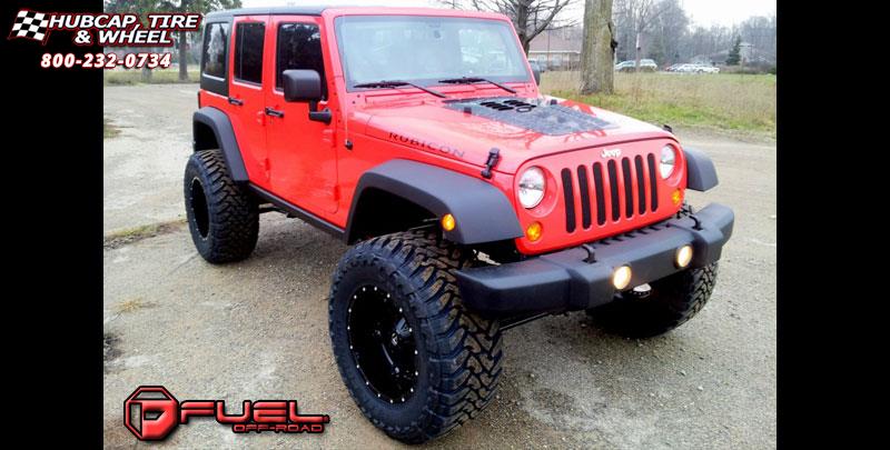 vehicle gallery/jeep wrangler fuel driller d256 0X0  Black & Milled wheels and rims