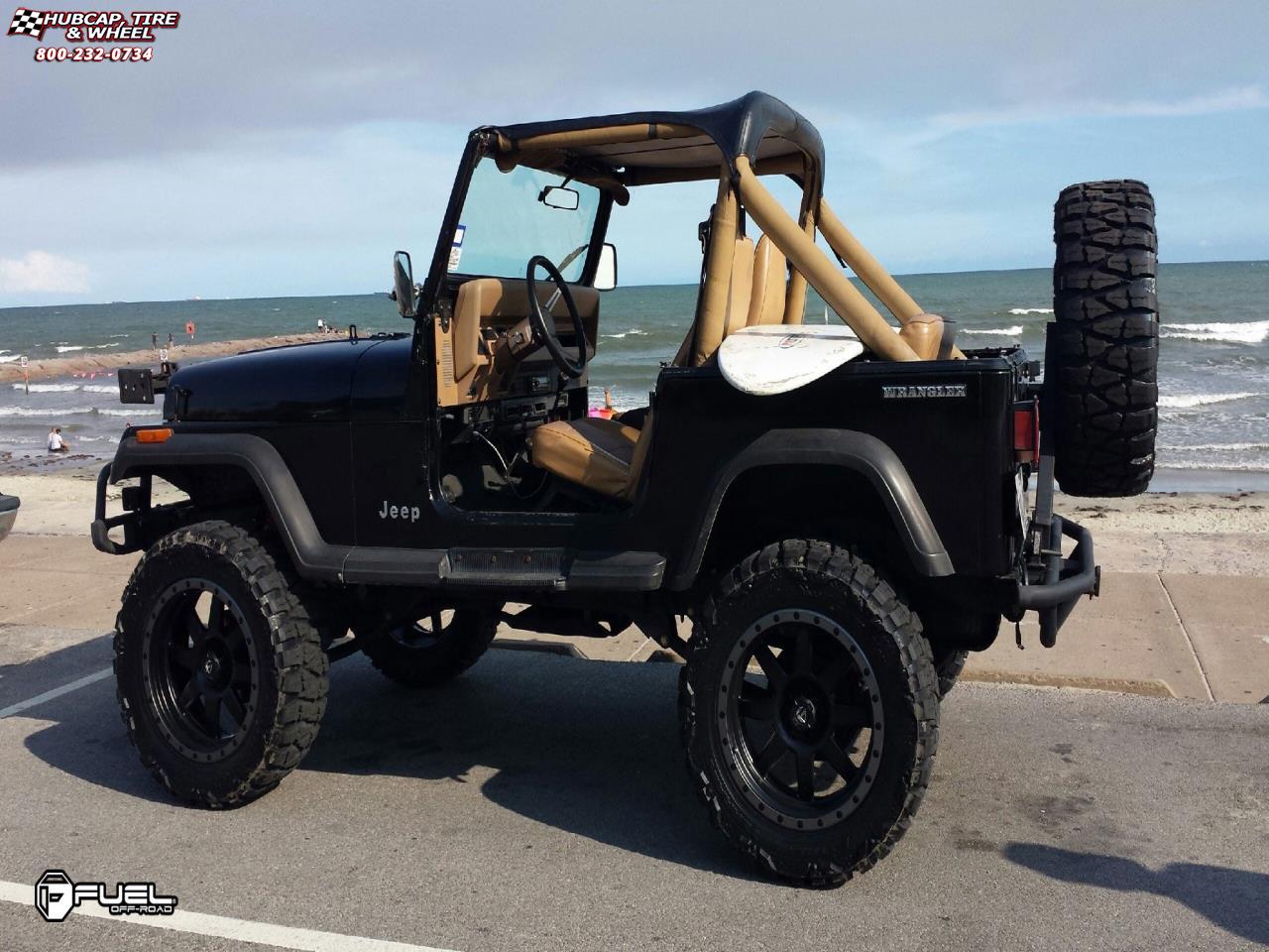 vehicle gallery/jeep wrangler fuel trophy d551 0X0  Matte Black w/ Anthracite Ring wheels and rims