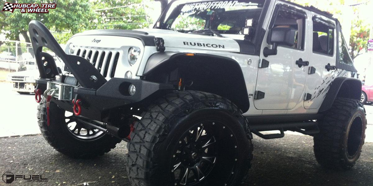 vehicle gallery/jeep wrangler fuel throttle d513 0X0  Matte Black & Milled wheels and rims
