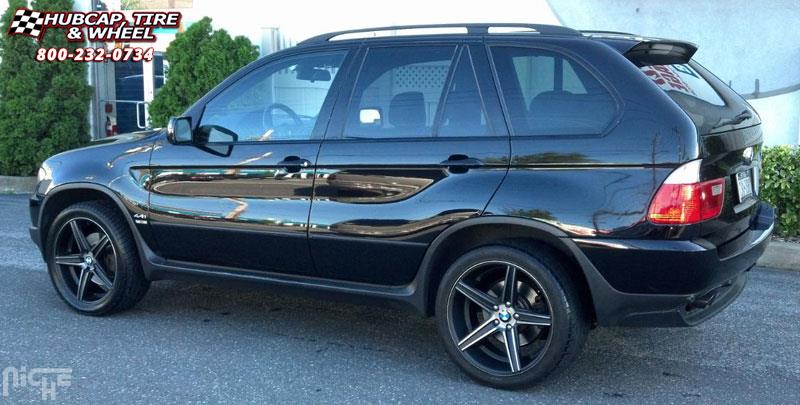 vehicle gallery/bmw x5 niche apex m126 20x85  Black & Machined with Dark Tint wheels and rims