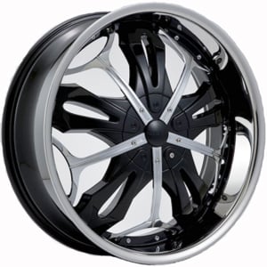 20x8.5 Starr Renegade Black / Machined MID