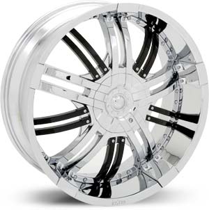 18x8 Starr Sidious Chrome / Black Insert FWD