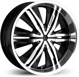 22x9.5 Cruiser Alloy Threshold Machined / Black RWD