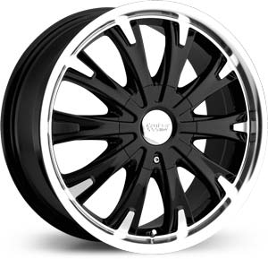 20x9 Cruiser Alloy Cake Black / Machined RWD