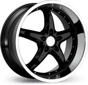 19x8.5 Ruff Racing R280 Black / Machined MID