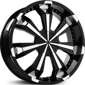 22x8.5 Verde Black Ice Black / Chrome HPO