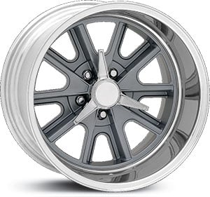 17x9.5 American Racing Hot Rod VN427 Shelby Cobra Painted Center / Polished Rim RWD