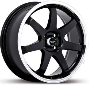 17x7.5 Ruff Racing R310 Black / Machined Lip HPO