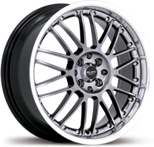 17x7 Ruff Racing R345 Hyper Black / Machined Lip HPO